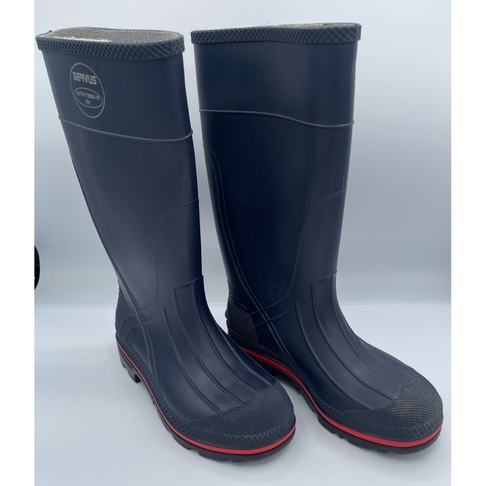 Servus Men's Size 5 PVC Waterproof Work Boots Black Red EH